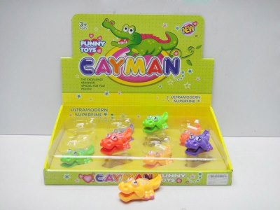 PULL BACK CROCODILES ORANGE/YELLOW/GREEN/PURPLE 16PCS/DISPLAY BOX - HP1026879