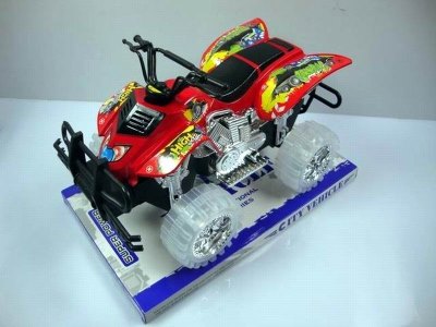 FRICTION MOTOR W/LIGHT & MUSIC,INCLUDED BATTERY ，RED/ORANGE/BLUE - HP1026980