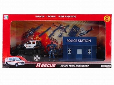 FRICTION POLICE TRUCK SET(CAR,BOAT,MOTORCYCLE & ACCESSORIES) - HP1027219