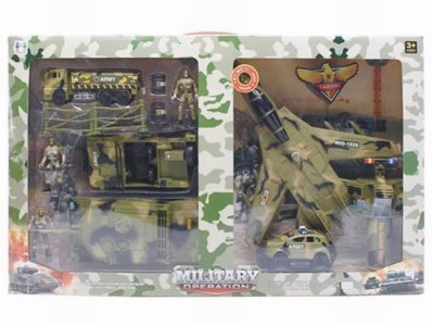 FRICTION MILITARY SET W/SOUND & LIGHT,INCLUDE 2 BUTTON CELL - HP1027395