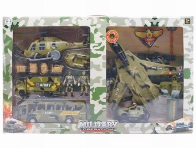 FRICTION MILITARY SET W/SOUND & LIGHT,INCLUDE 2 BUTTON CELL - HP1027396