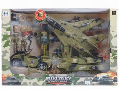 FRICTION MILITARY SET W/SOUND & LIGHT,INCLUDE 2 BUTTON CELL - HP1027397