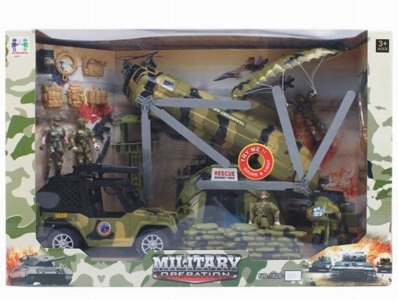 FRICTION MILITARY SET W/SOUND & LIGHT,INCLUDE 2 BUTTON CELL - HP1027399