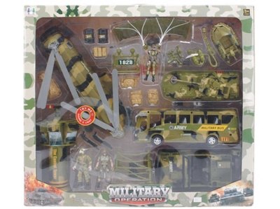 FRICTION MILITARY SET W/SOUND & LIGHT,INCLUDE 2 BUTTON CELL - HP1027402