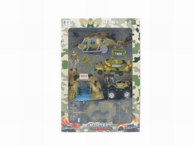 FRICTION MILITARY SET W/SOUND & LIGHT,INCLUDE 2 BUTTON CELL - HP1027404
