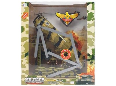 FRICTION MILITARY SET W/SOUND & LIGHT,INCLUDE 2 BUTTON CELL - HP1027415