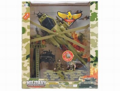 FRICTION MILITARY SET W/SOUND & LIGHT,INCLUDE 2 BUTTON CELL - HP1027417