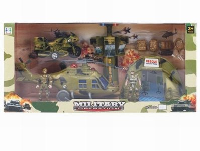 FRICTION MILITARY SET W/SOUND & LIGHT,INCLUDE 2 BUTTON CELL - HP1027420