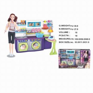 FASHION WASHING ROOM W/DOLL & LIGHT & MUSIC INCLUDED BATTERY - HP1027467