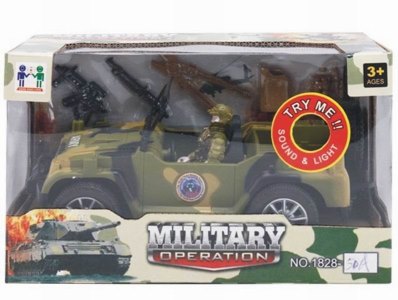 FRICTION MILITARY SET W/SOUND & LIGHT,INCLUDE BUTTON CELL - HP1027591
