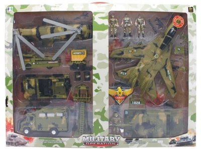 FRICTION MILITARY SET W/SOUND & LIGHT,INCLUDE 2 BUTTON CELL - HP1027602