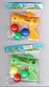 PINGPONG GUN W/3BALL YELLOW/GREEN - HP1028021