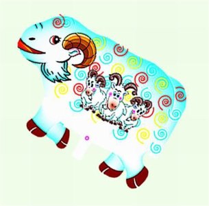 SHEEP BALLOON 50PCS  - HP1028619