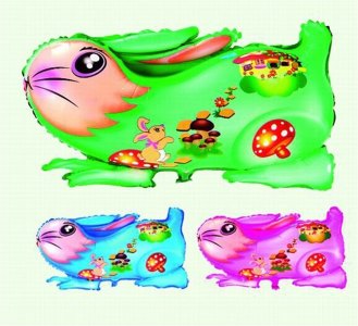 RABBIT BALLOON 50PCS 3COLOR - HP1028624