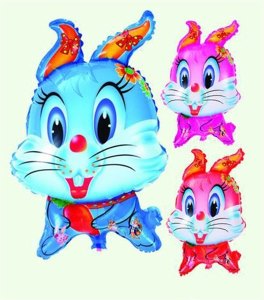 RABBIT BALLOON 50PCS 3COLOR - HP1028625