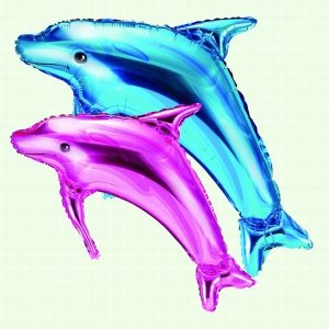DOLPHIN ALUMINIUM FOIL BALLOON 50PCS 2COLOR - HP1028640