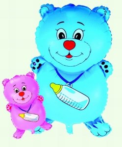 SMALL BEAR BALLON 50PCS 2COLOR - HP1028698