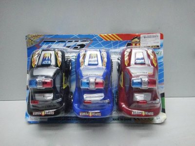 3PCS FRICTION POLICE CAR RED/BLACK/BLUE - HP1028815