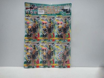 SOFE SHOOTING GUN W/LIGHT,6PCS/BLISTER CARD - HP1029010