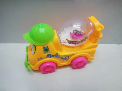 PULL LINE CONSTRUCTION CAR W/LIGHT & SNOWFLAKE - HP1029150