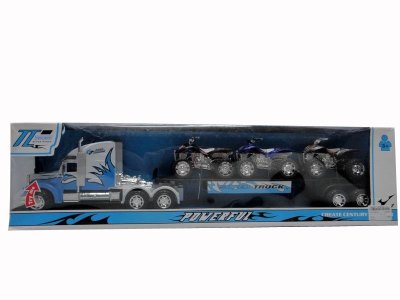 FRICTION TRUCK W/3 FREE WAY BEACH CAR/LIGHT/MUSIC/BUTTONCELL  RED/BLUE/YELLOW - HP1029400