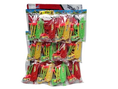 SOFE SHOOTING GUN YELLOW,GREEN,RED,12PCS/BLISTER CARD - HP1029595