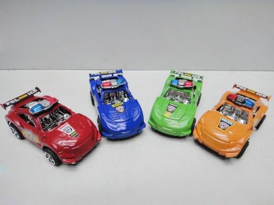 4PCS PULL BACK POLICE CAR RED/ORANGE/BLUE/GREEN - HP1029700