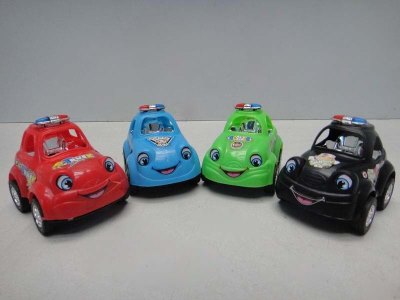PULL BACK POLICE CAR BLUE/GREEN/RED/BLACK 4ASST - HP1030197