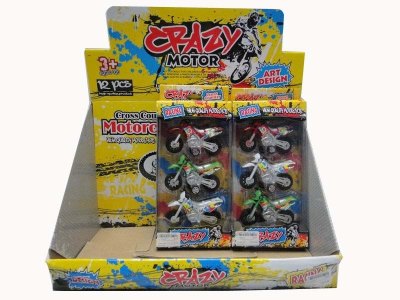 PULL BACK MOTOR YELLOW/BLACK/WHITE/GREEN/RED/BLUE 12PCS/DIAPLAY BOX - HP1030217