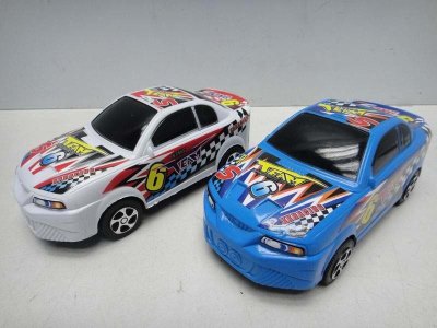 FRICTION RACING CAR BLUE/WHITE - HP1030225