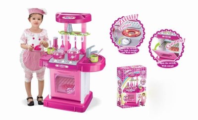 KITCHEN SET W/LIGHT & MUSIC（RED） - HP1030333