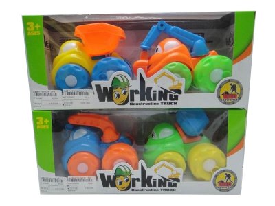 2PCS PULL BACK CONSTRUCTION CAR 4ASST  - HP1030401