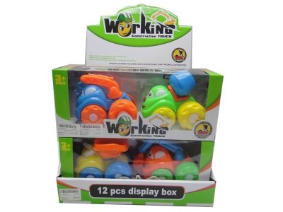PULL BACK CONSTRUCTION CAR 4ASST 6PCS/DIAPLAY BOX - HP1030402