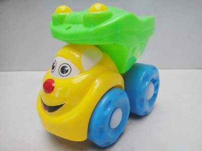 PULL LINE CONSTRUCTION CAR W/SOUND YELLOW/ORANGE/BLUE/GREEN  - HP1030408