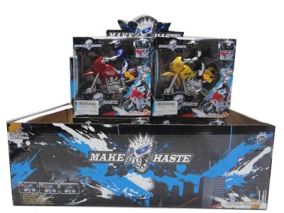 PULL BACK MOTOR W/MAN & LIGHT & MUSIC INCLUDED BUTTONCELL RED/BLUE/YELLOW/BLACK - HP1030426