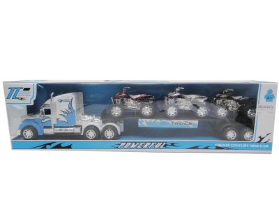 FRICTION TRUCK W/3 FREE WAY BEACH CAR RED/BLUE/YELLOW - HP1030436