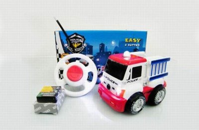 2 FUNCTION R/C POLICE CAR W/LIGHT INCLUDED BATTERY RED/BLUE - HP1030442