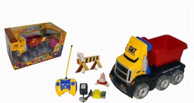 4 FUNCTION R/C 360 °STUNT CARTOON CONSTRUCTION CAR W/LIGHT & MUSIC INCLUDED BATTERY - HP1030449