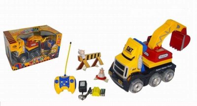 4 FUNCTION R/C 360 °STUNT CARTOON CONSTRUCTION CAR W/LIGHT & MUSIC INCLUDED BATTERY - HP1030450