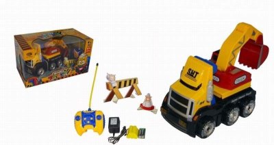 4 FUNCTION R/C 360 °STUNT CARTOON CONSTRUCTION CAR W/LIGHT BATTERY - HP1030451