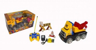4 FUNCTION R/C 360 °STUNT CARTOON CONSTRUCTION CAR W/LIGHT & MUSIC INCLUDED BATTERY - HP1030454