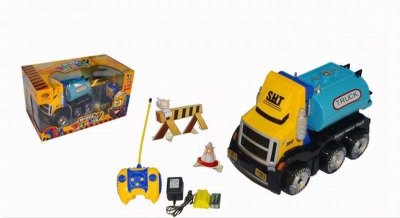 4 FUNCTION R/C 360 °STUNT CARTOON CONSTRUCTION CAR W/LIGHT  INCLUDED BATTERY - HP1030455