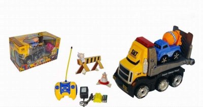 4 FUNCTION R/C 360 °STUNT CARTOON CONSTRUCTION CAR W/LIGHT INCLUDED BATTERY - HP1030459