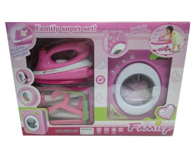B/O ELECTRIC IRON  &  WASHING MACHINE SET W/LIGHT & MUSIC - HP1030525