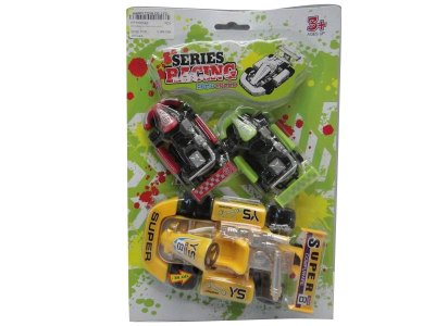 3PCS ASSEMBLE PULL BACK CAR W/LIGHT&SOUND - HP1030540