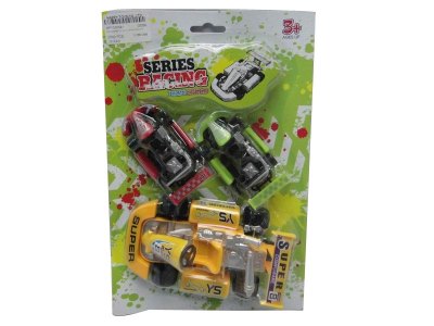 3PCS ASSEMBLE PULL BACK CAR  - HP1030541