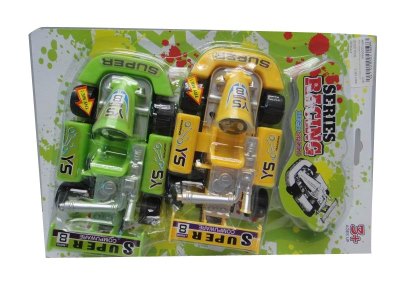 2PCS ASSEMBLE PULL BACK CAR W/LIGHT&SOUND - HP1030544