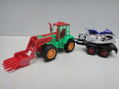 FRICTION FARMER CAR W/MOTORCYCLE    2ASST - HP1030759