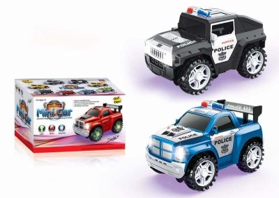 B/O BUMP AND GO POLICE CAR W/4LIGHT  & 2ASST BLACK/BLUE - HP1030843