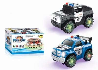 B/O BUMP AND GO POLICE CAR W/6LIGHT & ROTARY LIFT & BLACK/BLUE - HP1030844